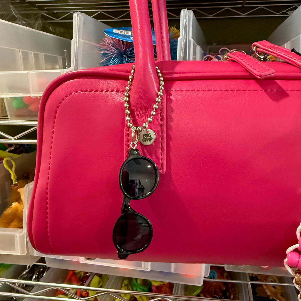 Black Plastic Sunglasses Bag Charm