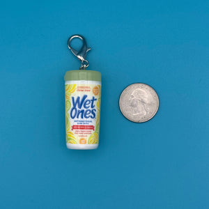 Mini Citrus Scent Wet Ones Hand Wipes -  vintage keychain vintage charms for bag nostalgia vintage keychains y2k collectible - Bag Crap