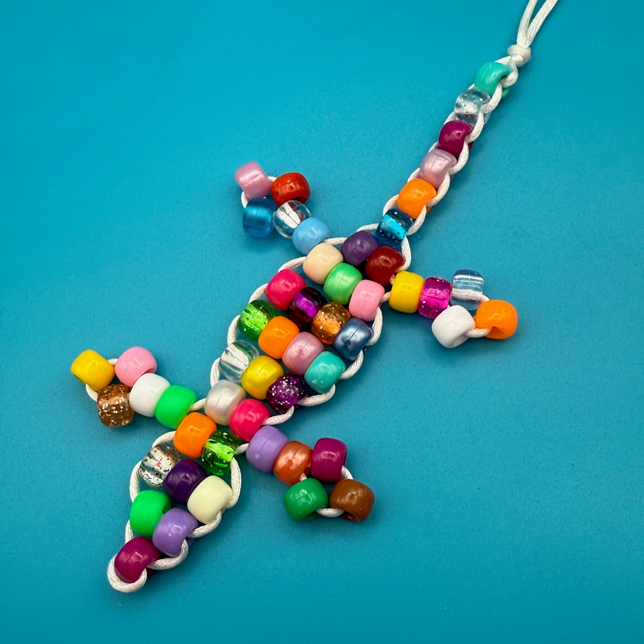 Bead Buddy Colorful Lizard -  vintage keychain vintage charms for bag nostalgia vintage keychains y2k collectible - Bag Crap