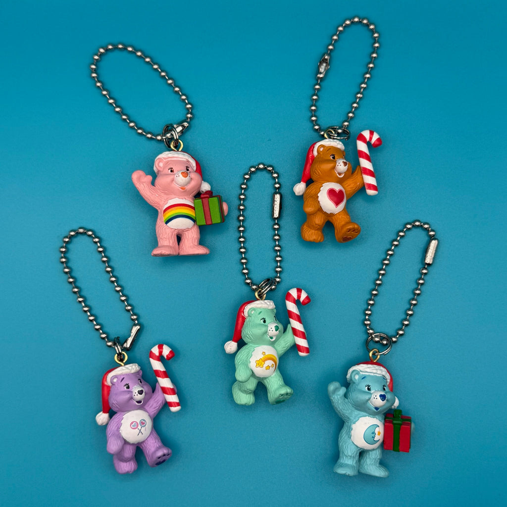 Vintage Mini Holiday Care Bear Bag Charms