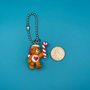 Mini Holiday Care Bear  s -  vintage keychain vintage charms for bag nostalgia vintage keychains y2k collectible - Bag Crap