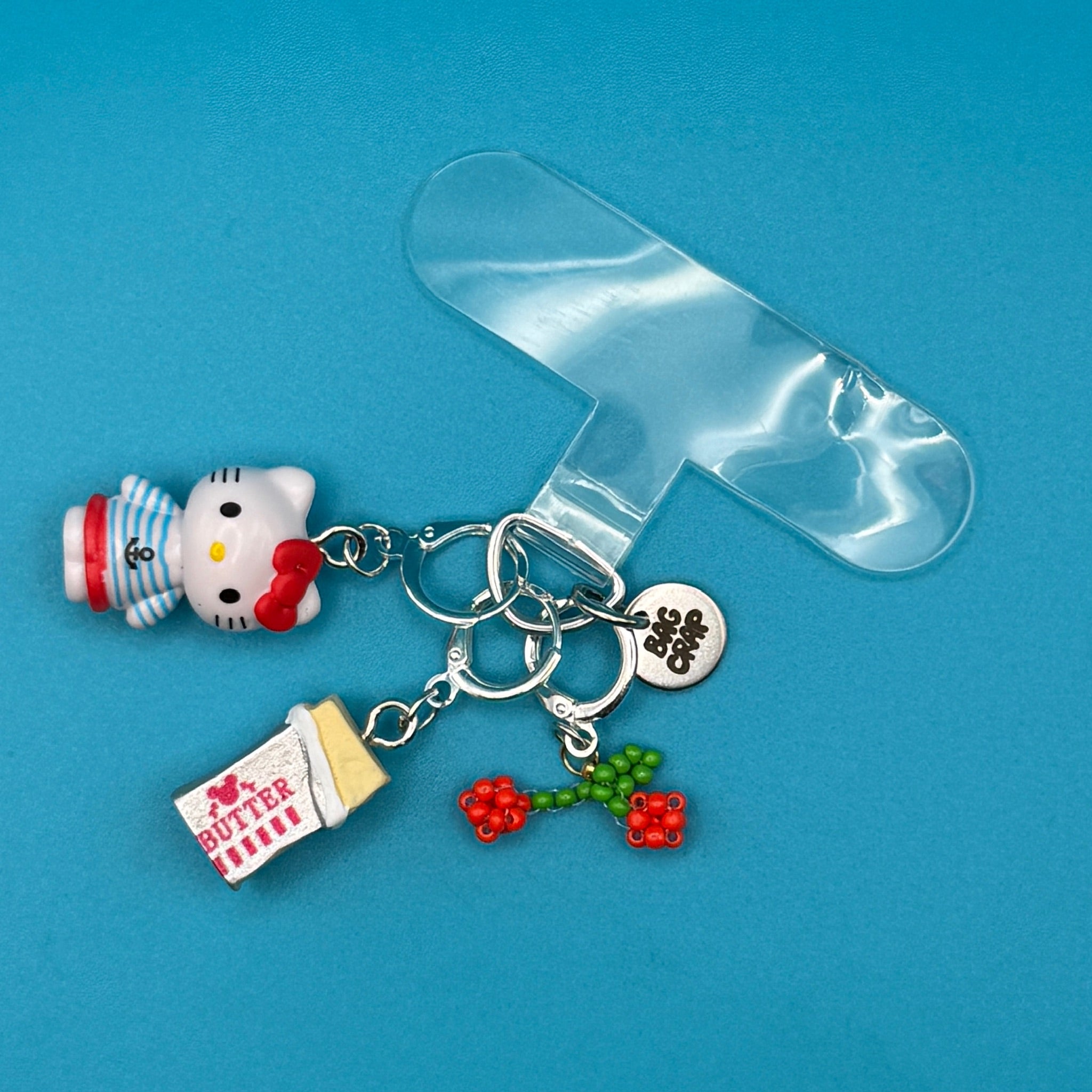 iPhone Trinket  PVC Tether Attachment Accessory - clips carabiners charms keychains bag designer vintage keychain vintage charms for bag nostalgia vintage keychains y2k collectible - Bag Crap