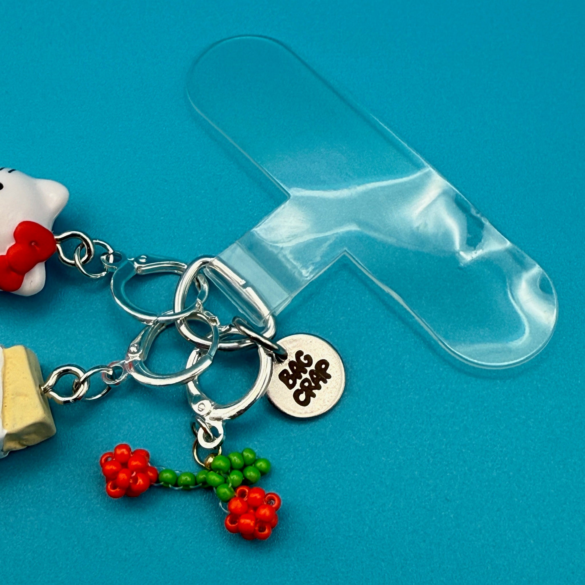 iPhone Trinket  PVC Tether Attachment Accessory - clips carabiners charms keychains bag designer vintage keychain vintage charms for bag nostalgia vintage keychains y2k collectible - Bag Crap
