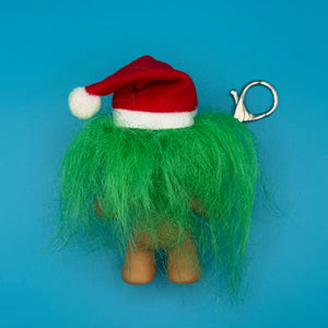 2.5'  Russ Holiday Troll Doll  : Green Hair - troll charms troll keychains vintage keychain vintage charms for bag nostalgia vintage keychains y2k collectible - Bag Crap