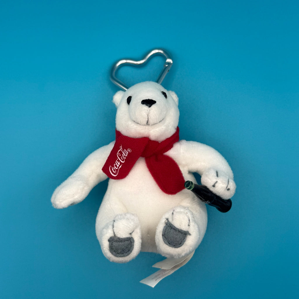 Vintage Coca-Cola Polar Bear Plush Bag Charm