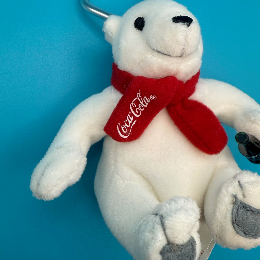 Vintage Coca-Cola Polar Bear Plush Bag Charm