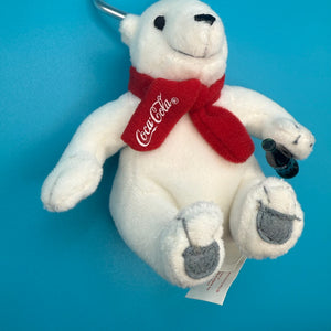 Coca-Cola Polar Bear Plush -  vintage keychain vintage charms for bag nostalgia vintage keychains y2k collectible - Bag Crap