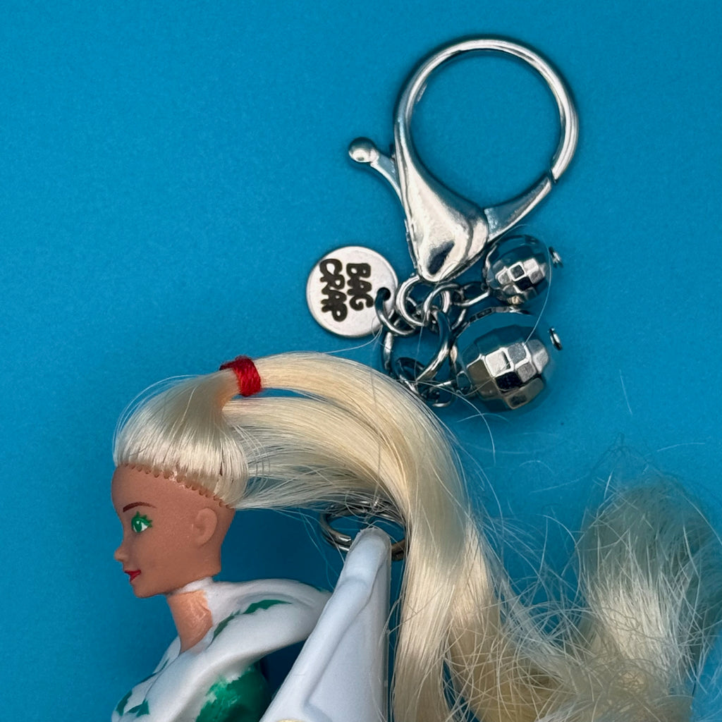 Vintage '90s Holiday Sleigh Barbie Bag Charm
