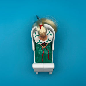 '90s Holiday Sleigh Barbie -  vintage keychain vintage charms for bag nostalgia vintage keychains y2k collectible - Bag Crap