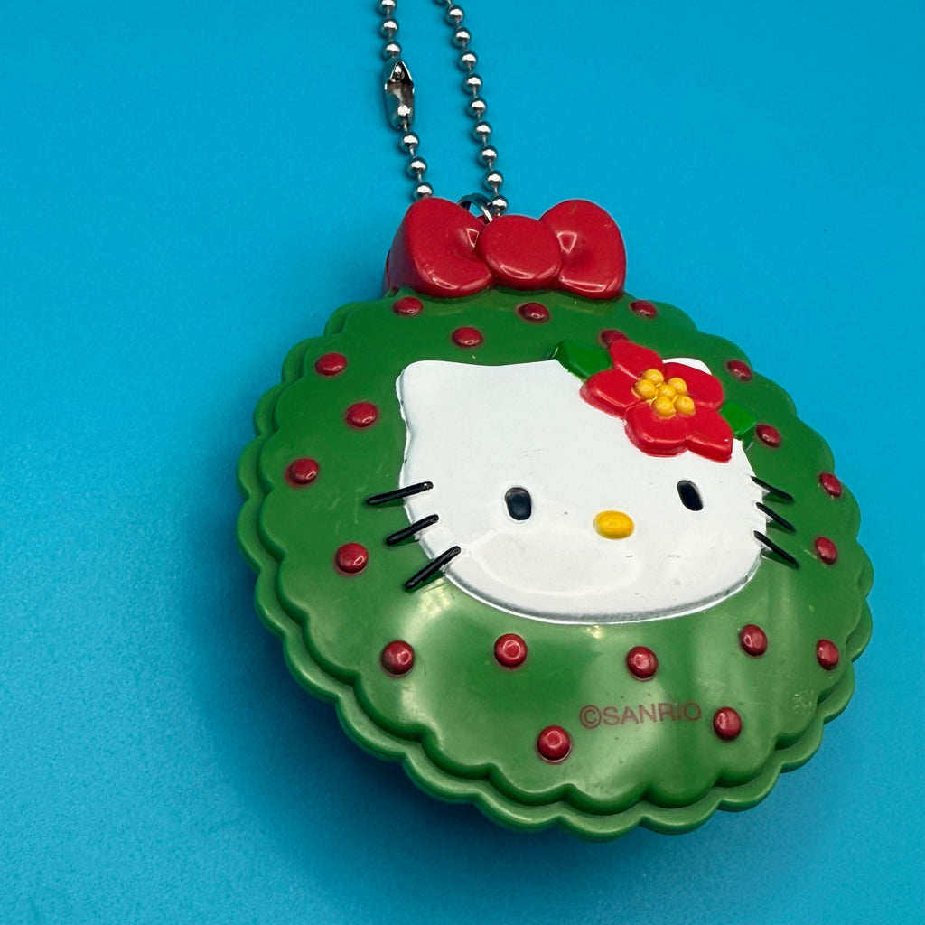 Vintage Holiday Hello Kitty Wreath Bag Charm