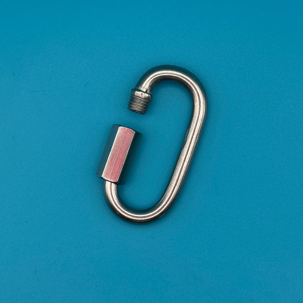 Silver Metal Screw Carabiner