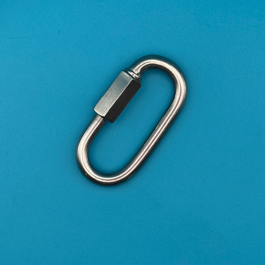 Silver Metal Screw Carabiner