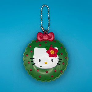 Holiday Hello Kitty Wreath - hello kitty sanrio japan kawaii rare vintage keychain vintage charms for bag nostalgia vintage keychains y2k collectible - Bag Crap