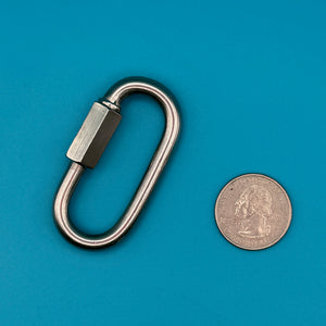 Silver Metal Screw Carabiner - clips carabiners charms keychains bag designer vintage keychain vintage charms for bag nostalgia vintage keychains y2k collectible - Bag Crap