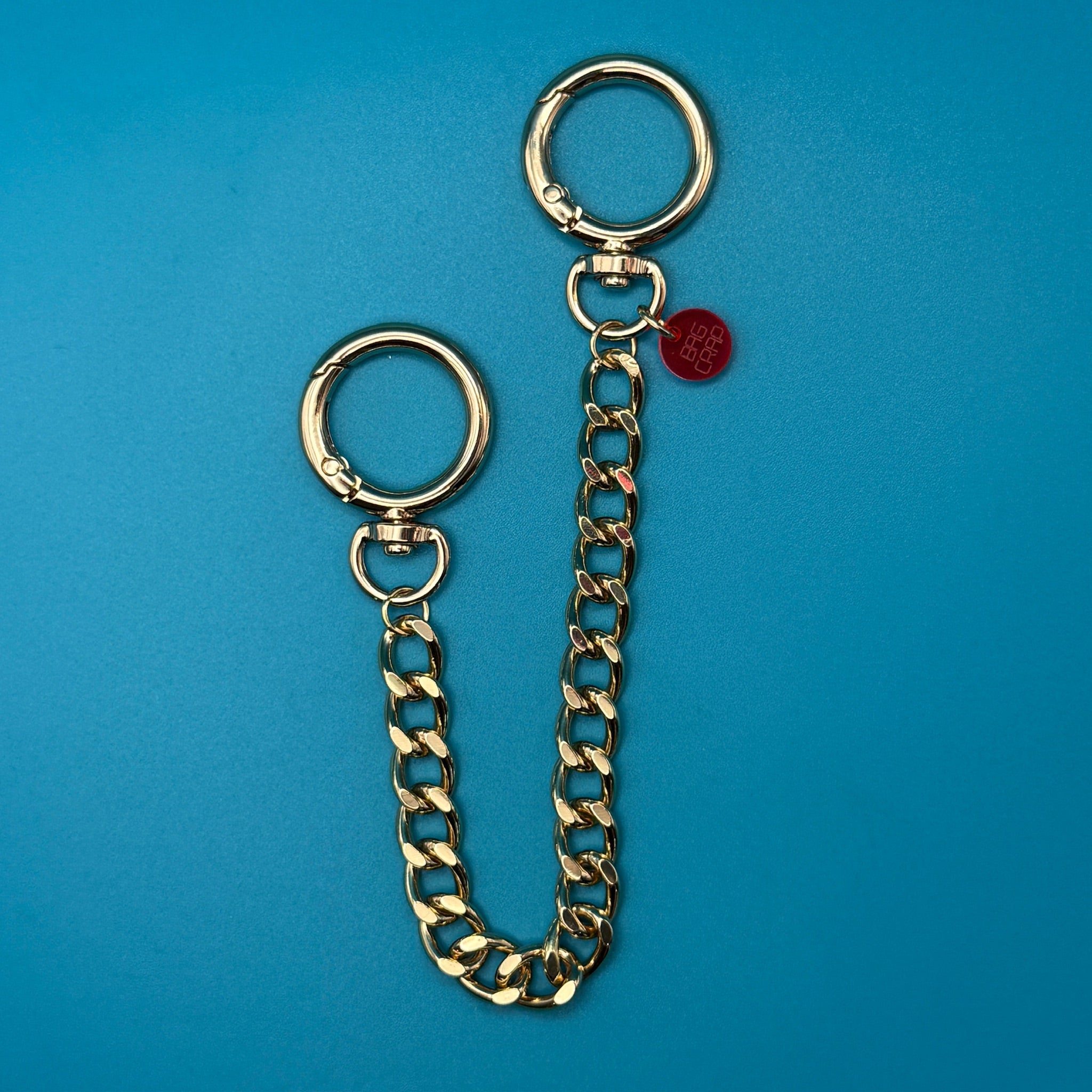 8.5' Gold Metal   Chain - clips carabiners charms keychains bag designer vintage keychain vintage charms for bag nostalgia vintage keychains y2k collectible - Bag Crap