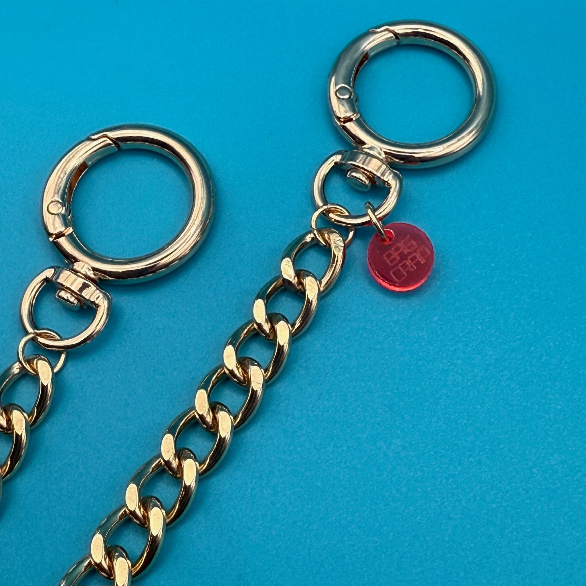 8.5' Gold Metal   Chain - clips carabiners charms keychains bag designer vintage keychain vintage charms for bag nostalgia vintage keychains y2k collectible - Bag Crap