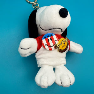 Snoopy Plush   with VTG Pins & Gold Hardware - snoopy rar peanuts vintage keychain vintage charms for bag nostalgia vintage keychains y2k collectible - Bag Crap