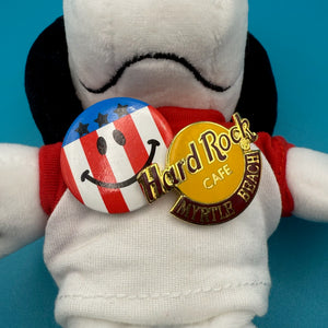 Snoopy Plush   with VTG Pins & Gold Hardware - snoopy rar peanuts vintage keychain vintage charms for bag nostalgia vintage keychains y2k collectible - Bag Crap