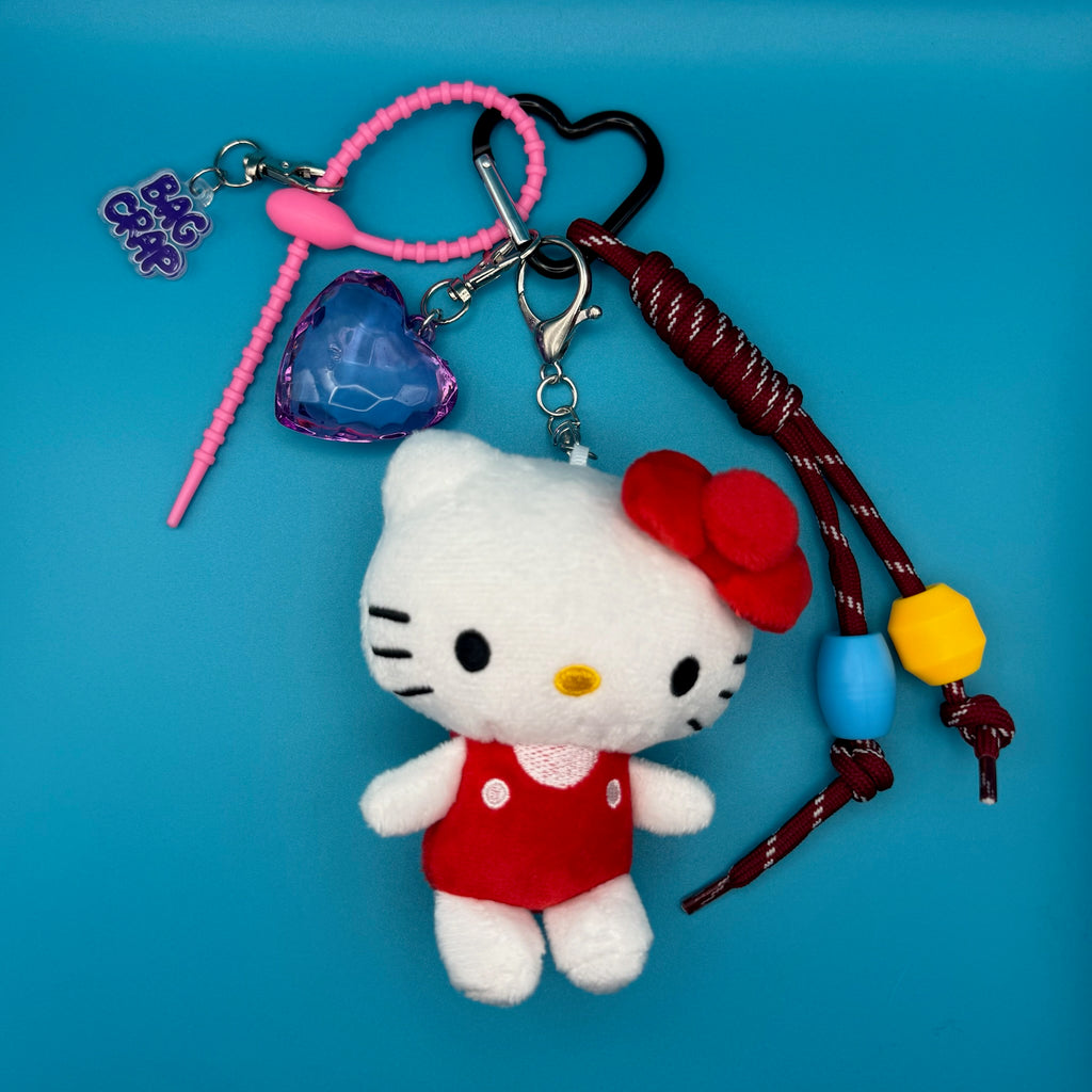 Purple Heart + Hello Kitty Plush Bag Charm Pack