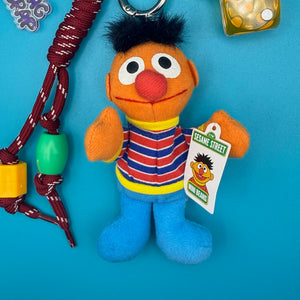 Sesame Street Ernie Plush   Pack - vintage bag charm packs nostalgia vintage y2k vintage keychain vintage charms for bag nostalgia vintage keychains y2k collectible - Bag Crap