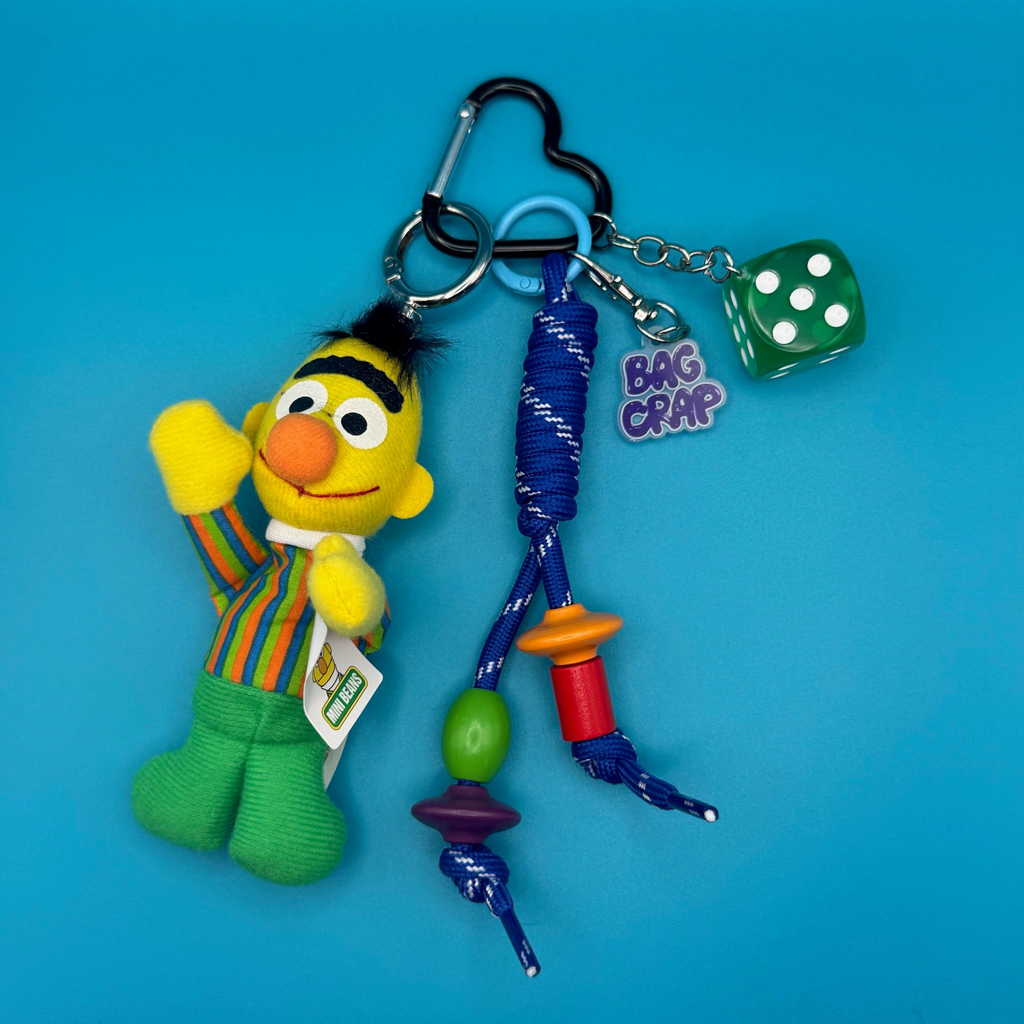 Sesame Street Bert Plush   Pack -  vintage keychain vintage charms for bag nostalgia vintage keychains y2k collectible - Bag Crap