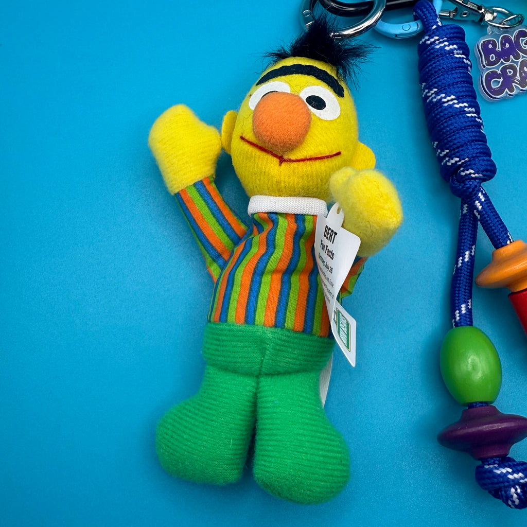 Vintage Sesame Street Bert Plush Bag Charm Pack