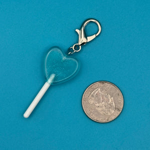 Heart Shaped Colorful Lollipop Candy  s -  vintage keychain vintage charms for bag nostalgia vintage keychains y2k collectible - Bag Crap