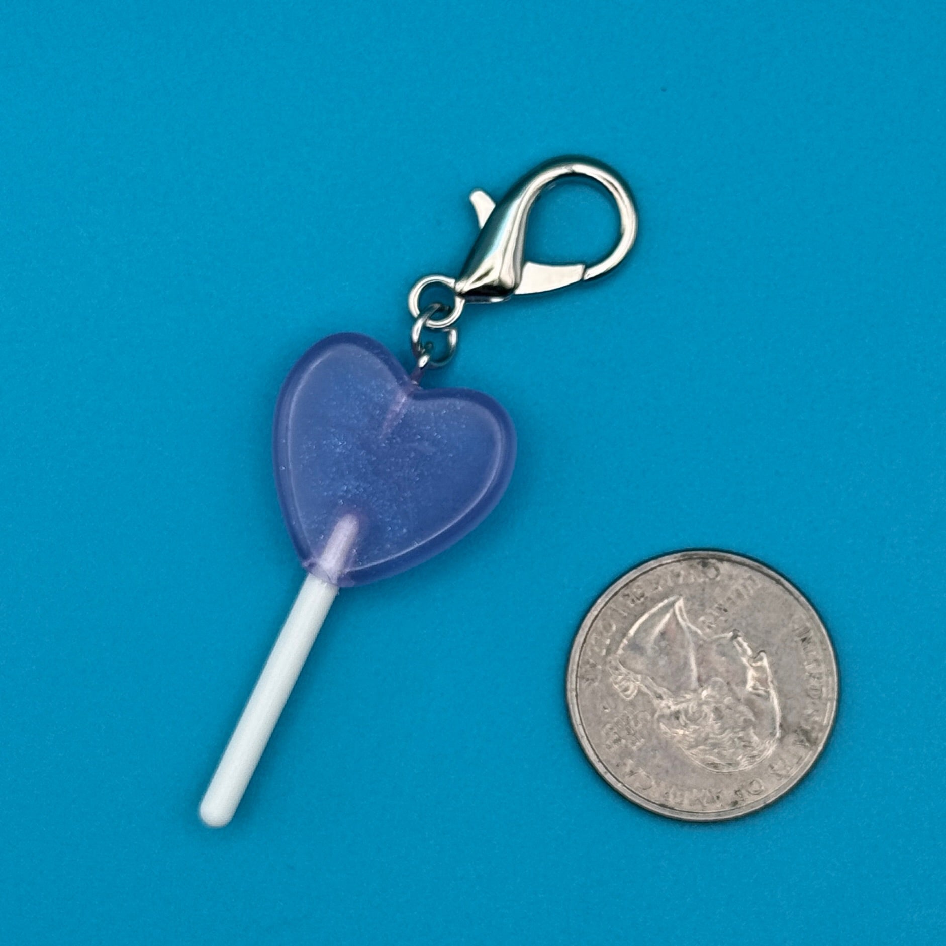 Heart Shaped Colorful Lollipop Candy  s -  vintage keychain vintage charms for bag nostalgia vintage keychains y2k collectible - Bag Crap