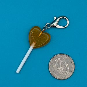 Heart Shaped Colorful Lollipop Candy  s -  vintage keychain vintage charms for bag nostalgia vintage keychains y2k collectible - Bag Crap