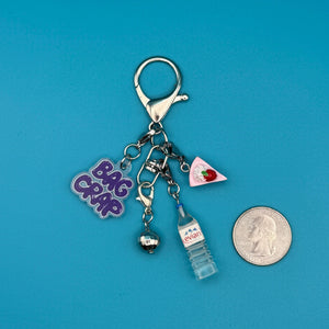 Mini Disco Ball + Evian Bottle Trinket   Set - vintage bag charm packs nostalgia vintage y2k vintage keychain vintage charms for bag nostalgia vintage keychains y2k collectible - Bag Crap