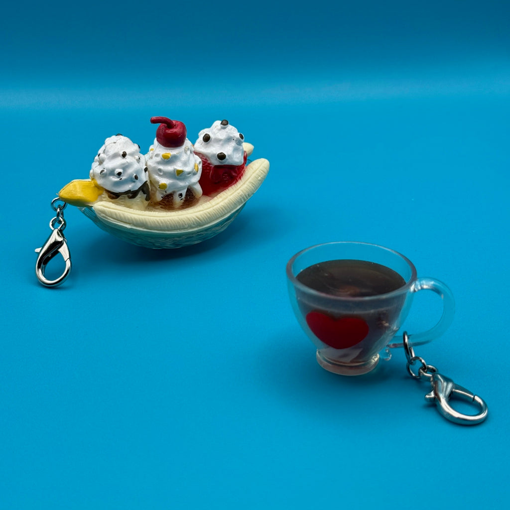 Banana Split Sundae or Espresso Coffee Mini Trinket Charms