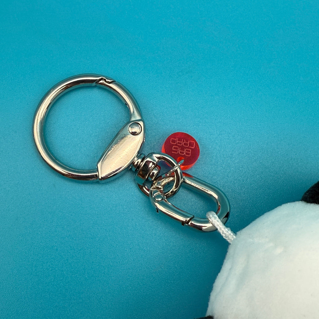 Vintage Snoopy Plushie with Cherry Beaded Necklace Bag Charm