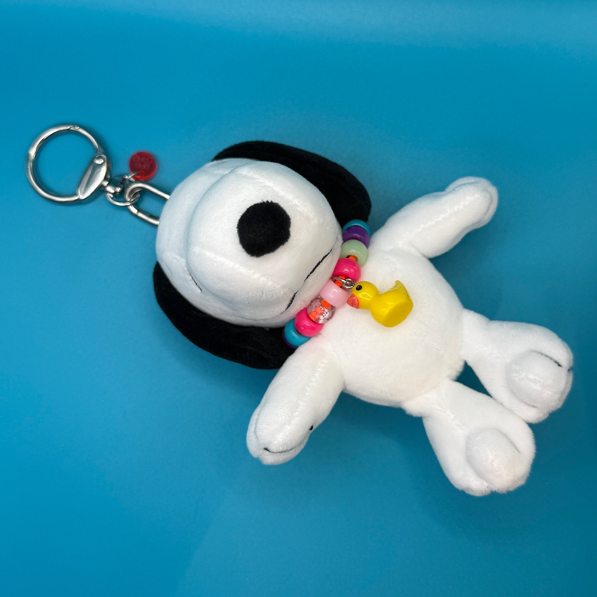 Retro Snoopy Plush   with Rubber Ducky Necklace - snoopy rar peanuts vintage keychain vintage charms for bag nostalgia vintage keychains y2k collectible - Bag Crap