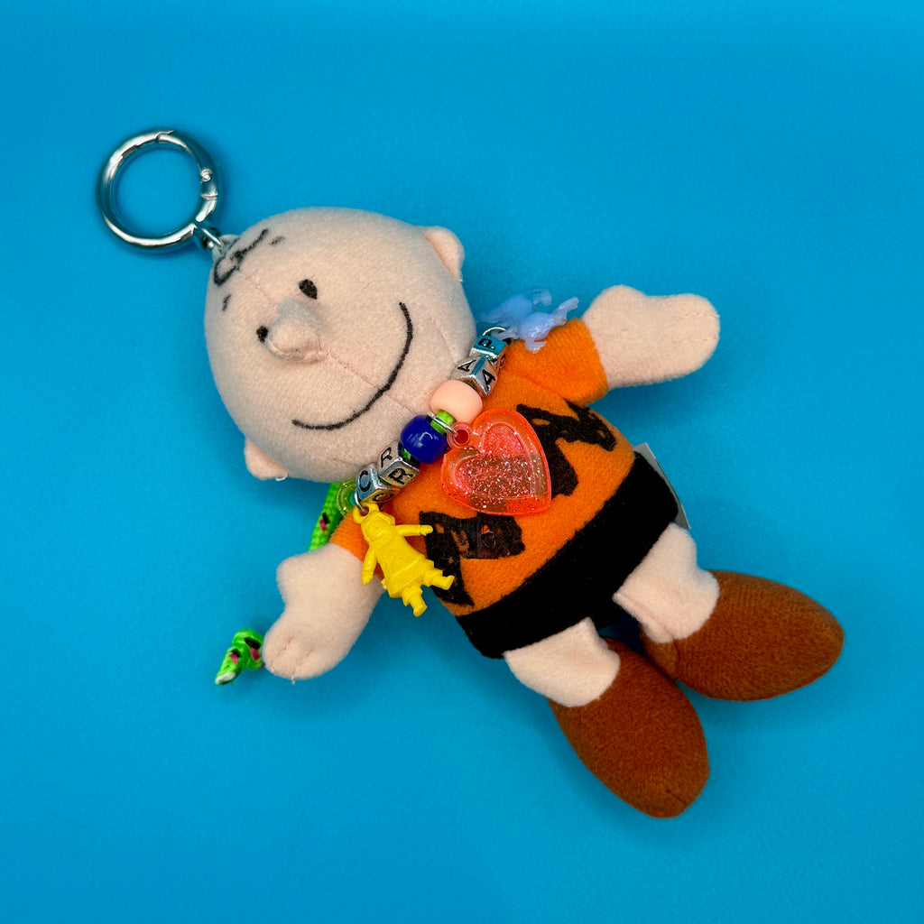 Vintage Charlie Brown Charm Necklace Plush Bag Charm