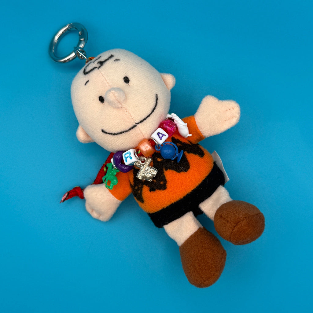 Vintage Charlie Brown Charm Necklace Plush Bag Charm