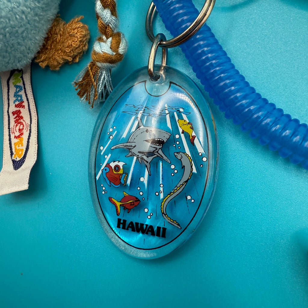 Vintage Blue Dog Plushie and Green Army Guy Keychain and Bag Charm Pack