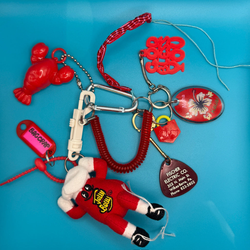 Vintage Red Jelly Belly Plushie Lobster Keychain and Bag Charm Pack