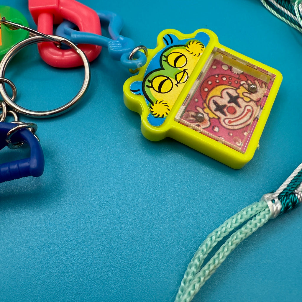 Vintage Chicken Drumstick and Silver Moon Keychain and Bag Charm Pack