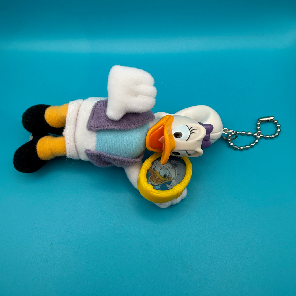 Vintage Plastic Daisy Duck Bag Charm