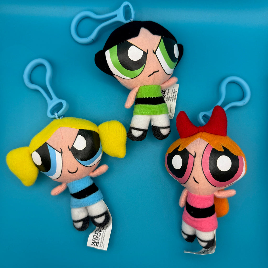 Vintage 2001 Powerpuff Girls Plushie Bag Charms