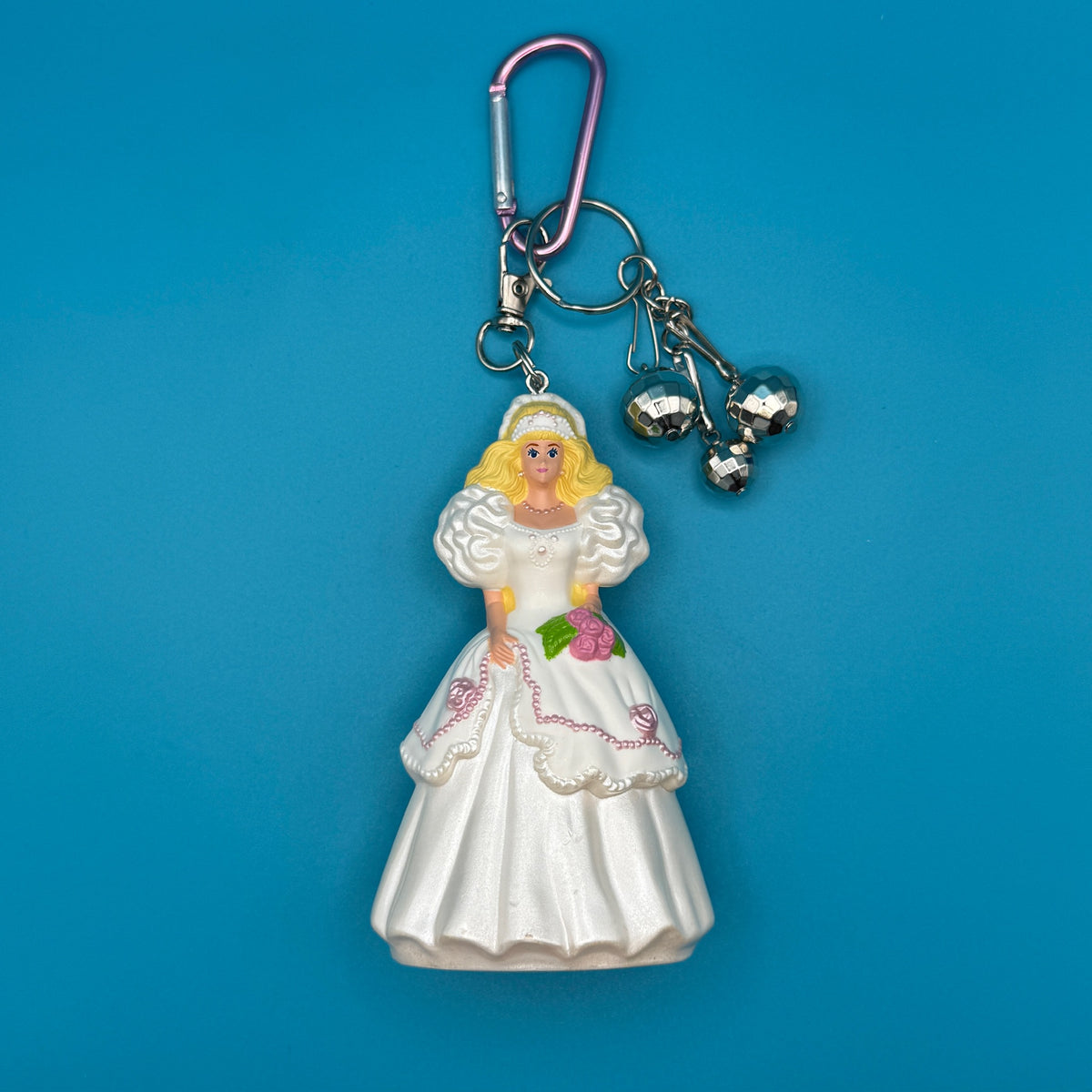 90s Happy Meal Barbie Bride and Disco Ball   Pack - barbie doll toy pink rare vintage keychain vintage charms for bag nostalgia vintage keychains y2k collectible - Bag Crap