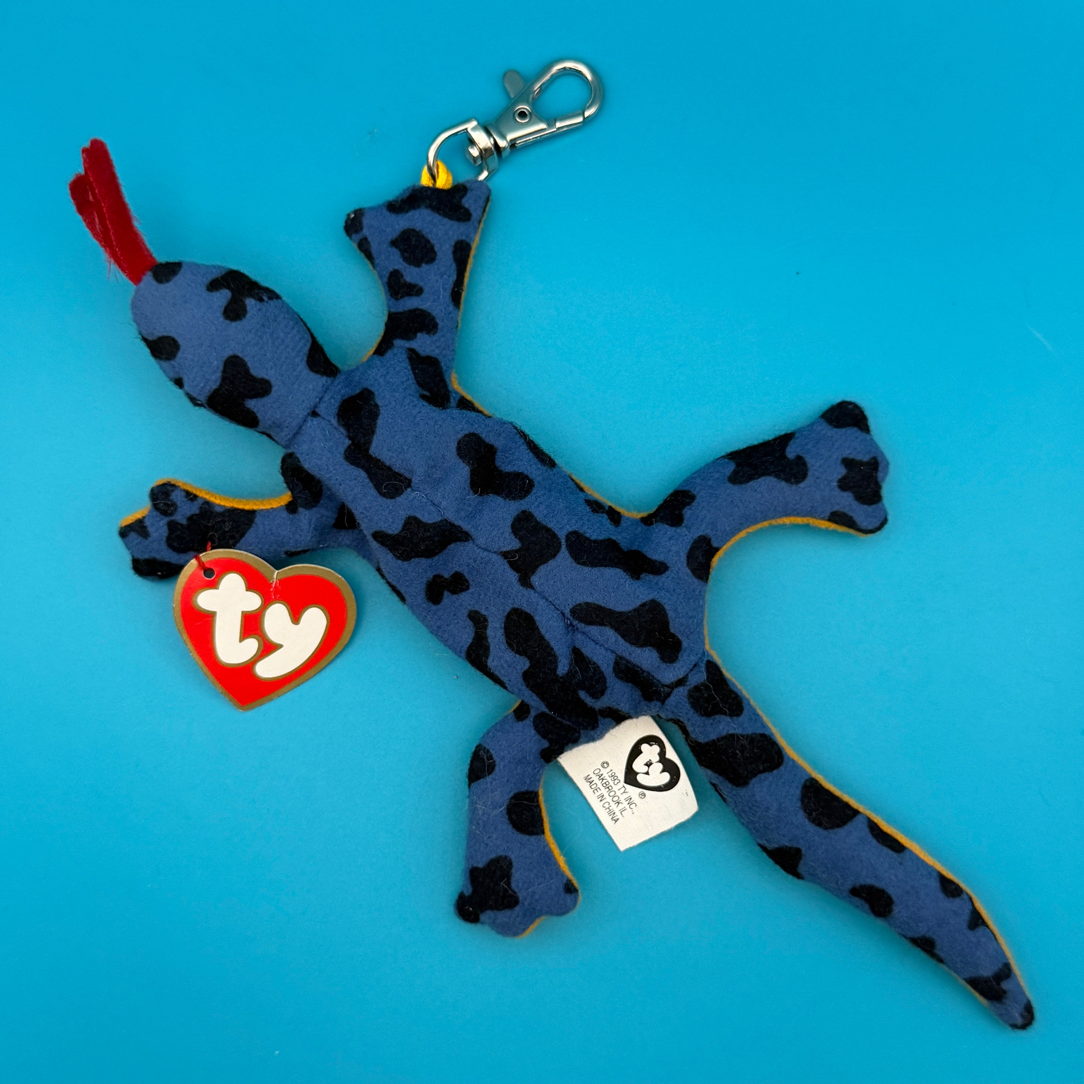 RARE  Teenie Beanie Baby 'Lizz' the Lizard -  vintage keychain vintage charms for bag nostalgia vintage keychains y2k collectible - Bag Crap