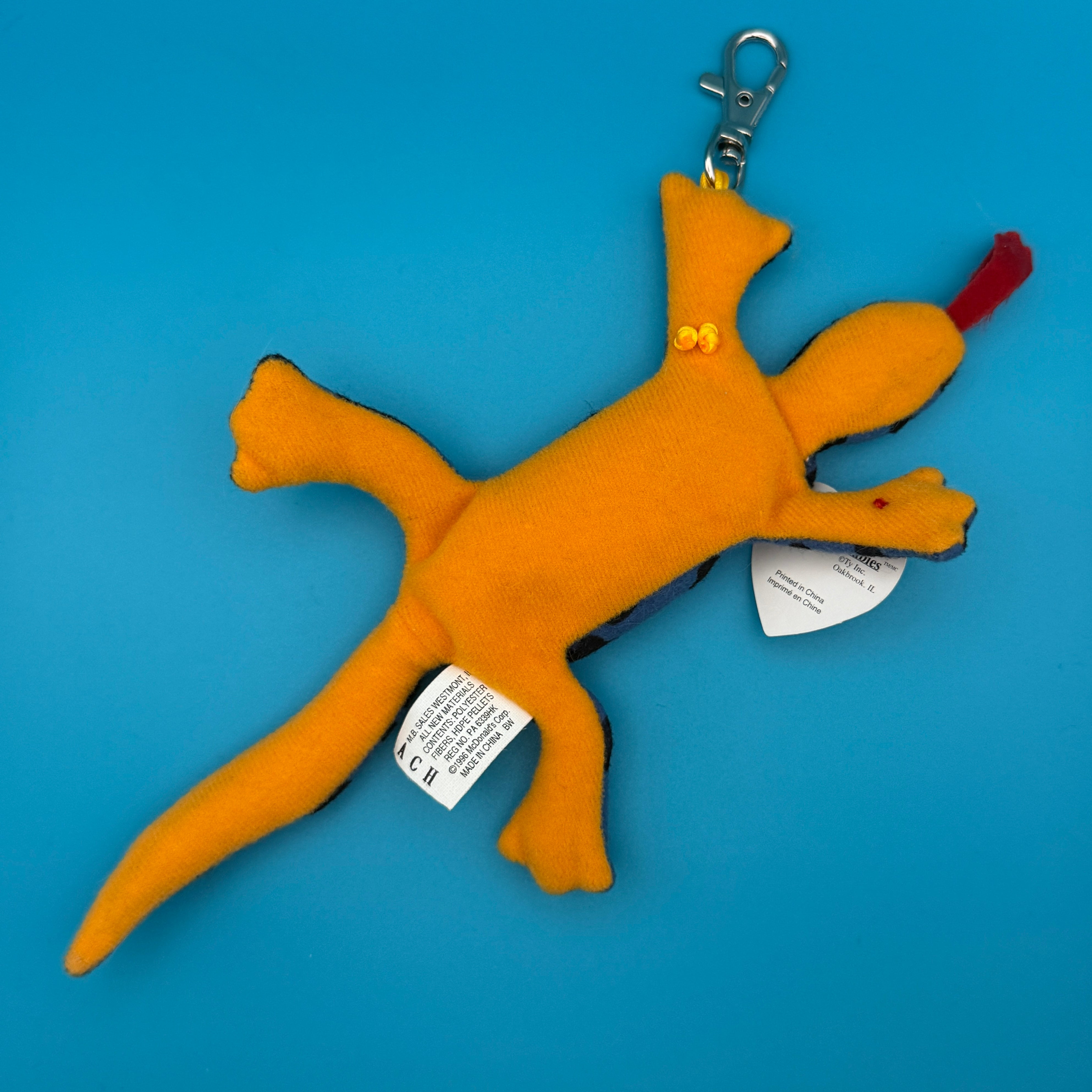 RARE  Teenie Beanie Baby 'Lizz' the Lizard -  vintage keychain vintage charms for bag nostalgia vintage keychains y2k collectible - Bag Crap
