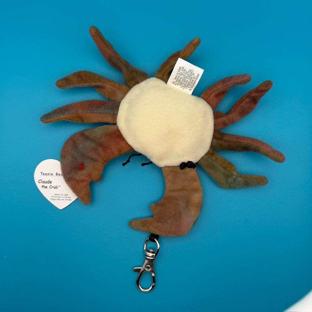 Vintage Teenie Beanie Baby 'Claude' the Crab Bag Charm