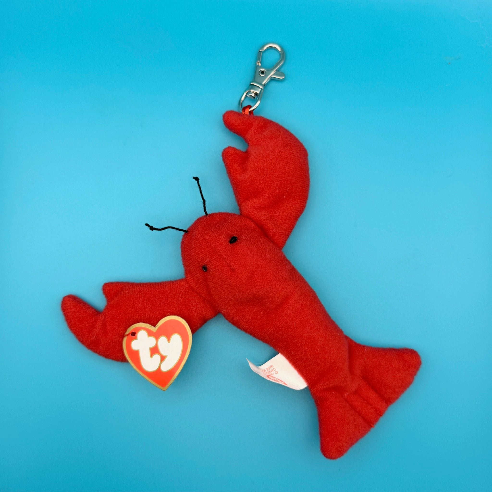 RARE  Teenie Beanie Baby 'Pinchers' the Lobster -  vintage keychain vintage charms for bag nostalgia vintage keychains y2k collectible - Bag Crap
