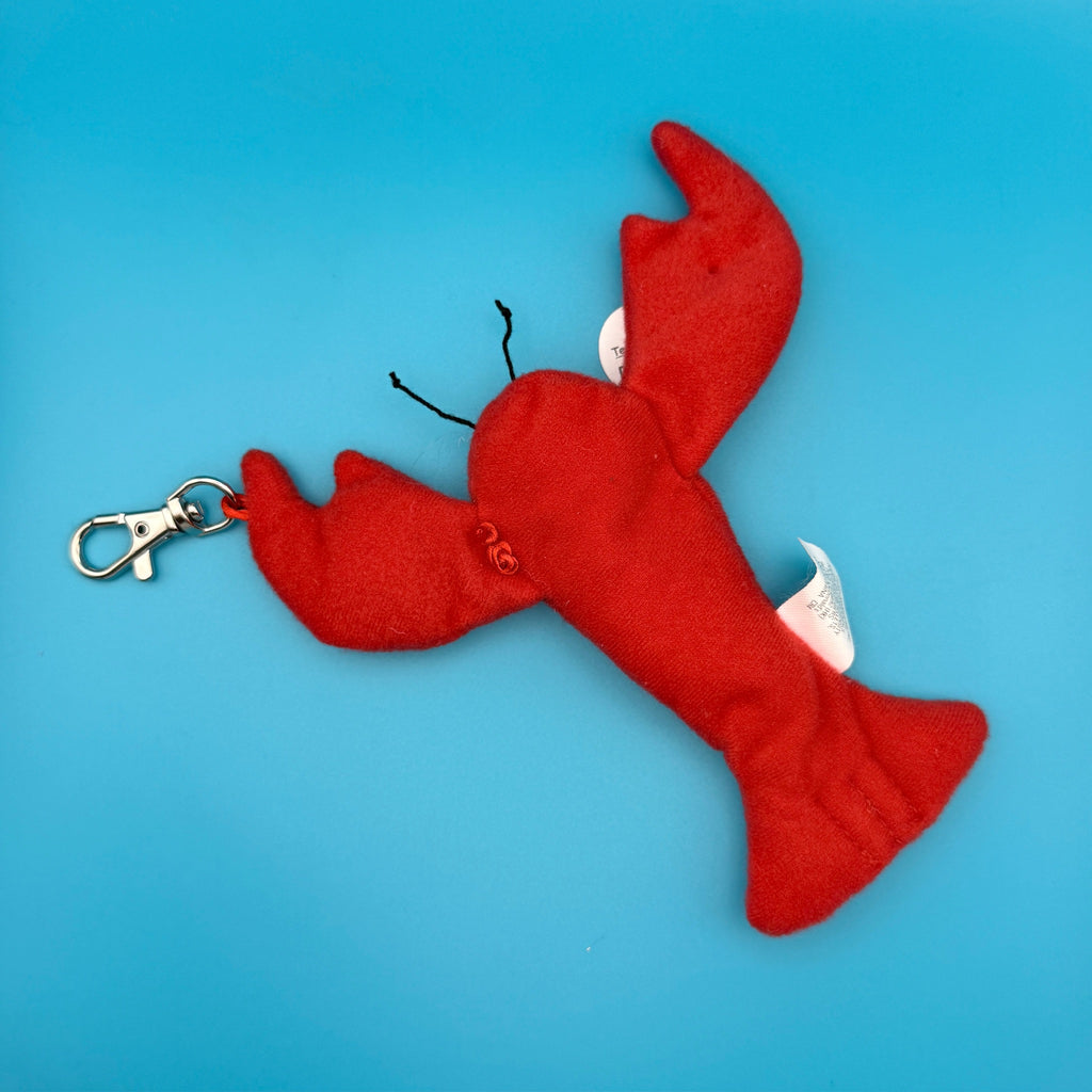 RARE Vintage Teenie Beanie Baby 'Pinchers' the Lobster Bag Charm