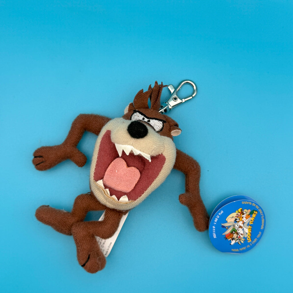 Vintage Tasmanian Devil Looney Tunes 5” Plushie Bag Charm