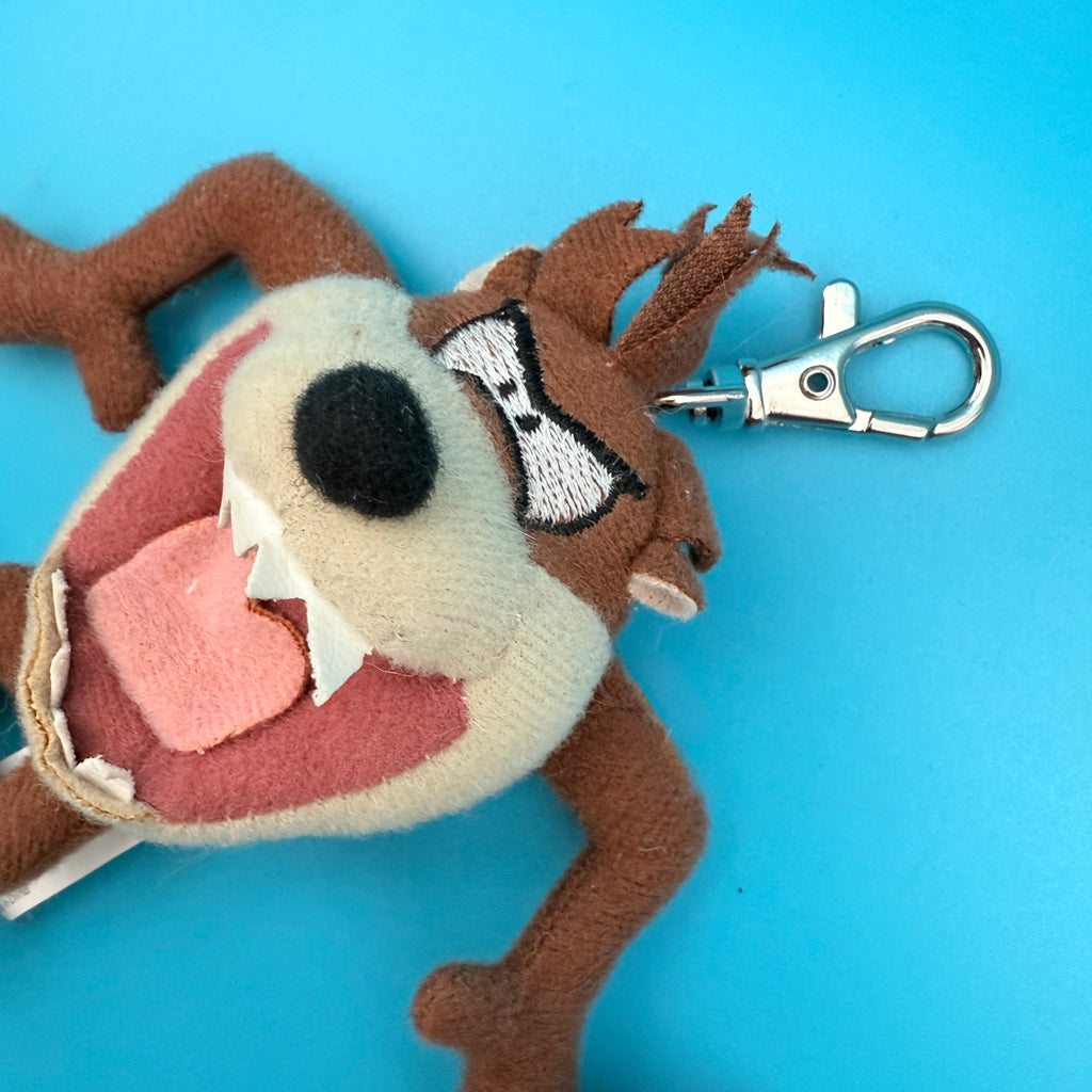 Vintage Tasmanian Devil Looney Tunes 5” Plushie Bag Charm