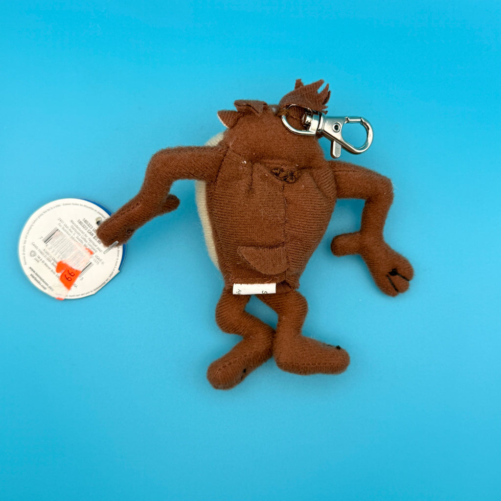 Vintage Tasmanian Devil Looney Tunes 5” Plushie Bag Charm