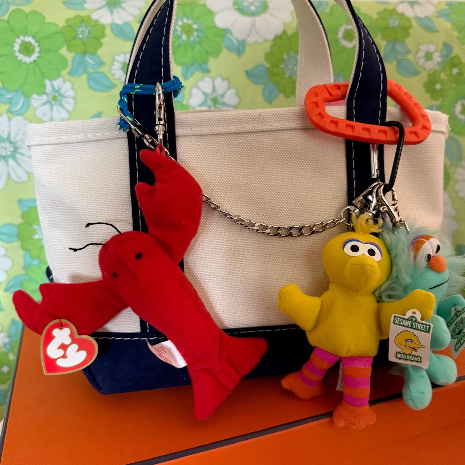 RARE  Teenie Beanie Baby 'Pinchers' the Lobster -  vintage keychain vintage charms for bag nostalgia vintage keychains y2k collectible - Bag Crap